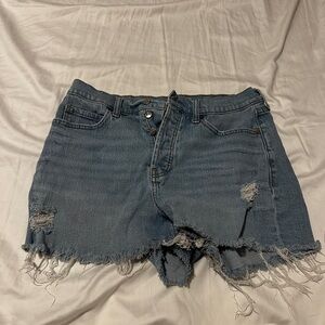Old Navy Blue Distressed Jean Shorts